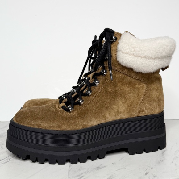 Marc Fisher Pierson Platform Lug Sole Lace Up Bootie 7 1/2 M